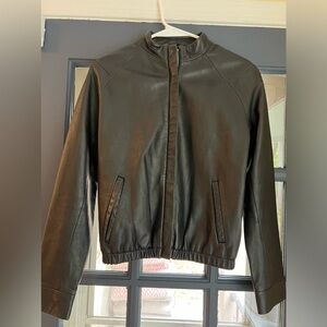 Club Monaco Black Leather Jacket